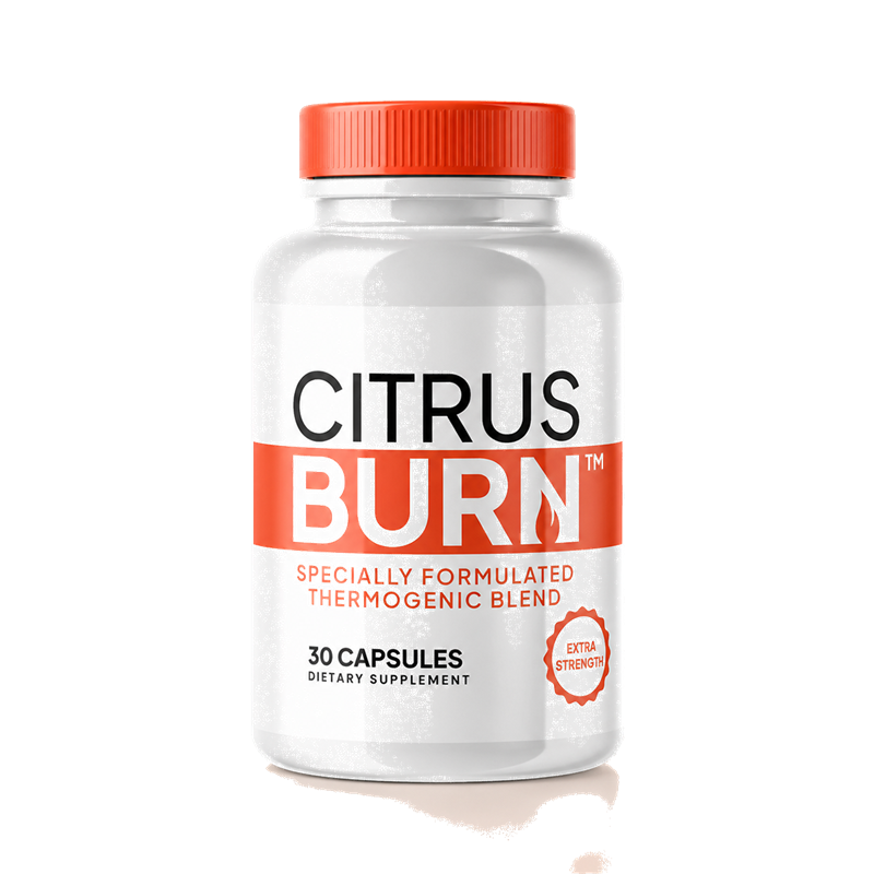 CitrusBurn weight-loss supplement bottle — 60 capsules with Seville Orange Peel and 5 botanicals